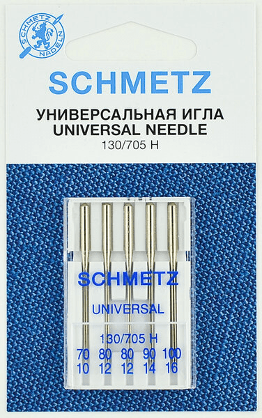Иглы Schmetz универсальные (70x1, 80x2, 90x1, 100х1), 5 шт в Ленинске