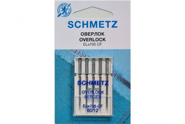 Иглы Schmetz для оверлока ELx705 CF №80, 5 шт в Ленинске